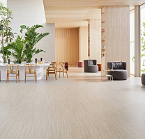 Forbo Marmoleum Striato Textura 5253 bleached gold фото 3 | FLOORDEALER